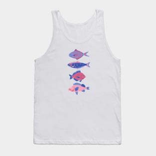 Nautical fish design summer art Tank Top